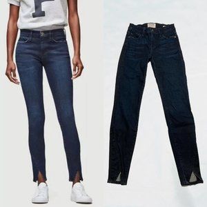 Frame Denim Lauretta Le Skinny De Jeanne Dark Wash Jeans